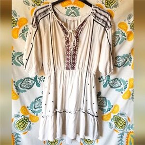 Skies Are Blue Flowy Mini Dress